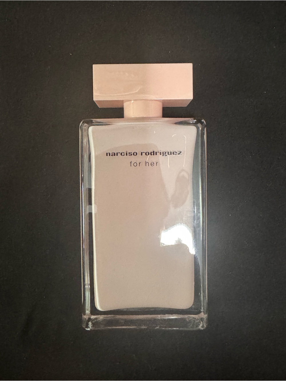 Narciso Rodriguez For Her Pale Pink Glass Bottle